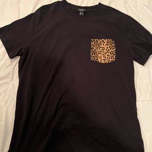 Forever 21 Leopard Print Pocket Tshirt